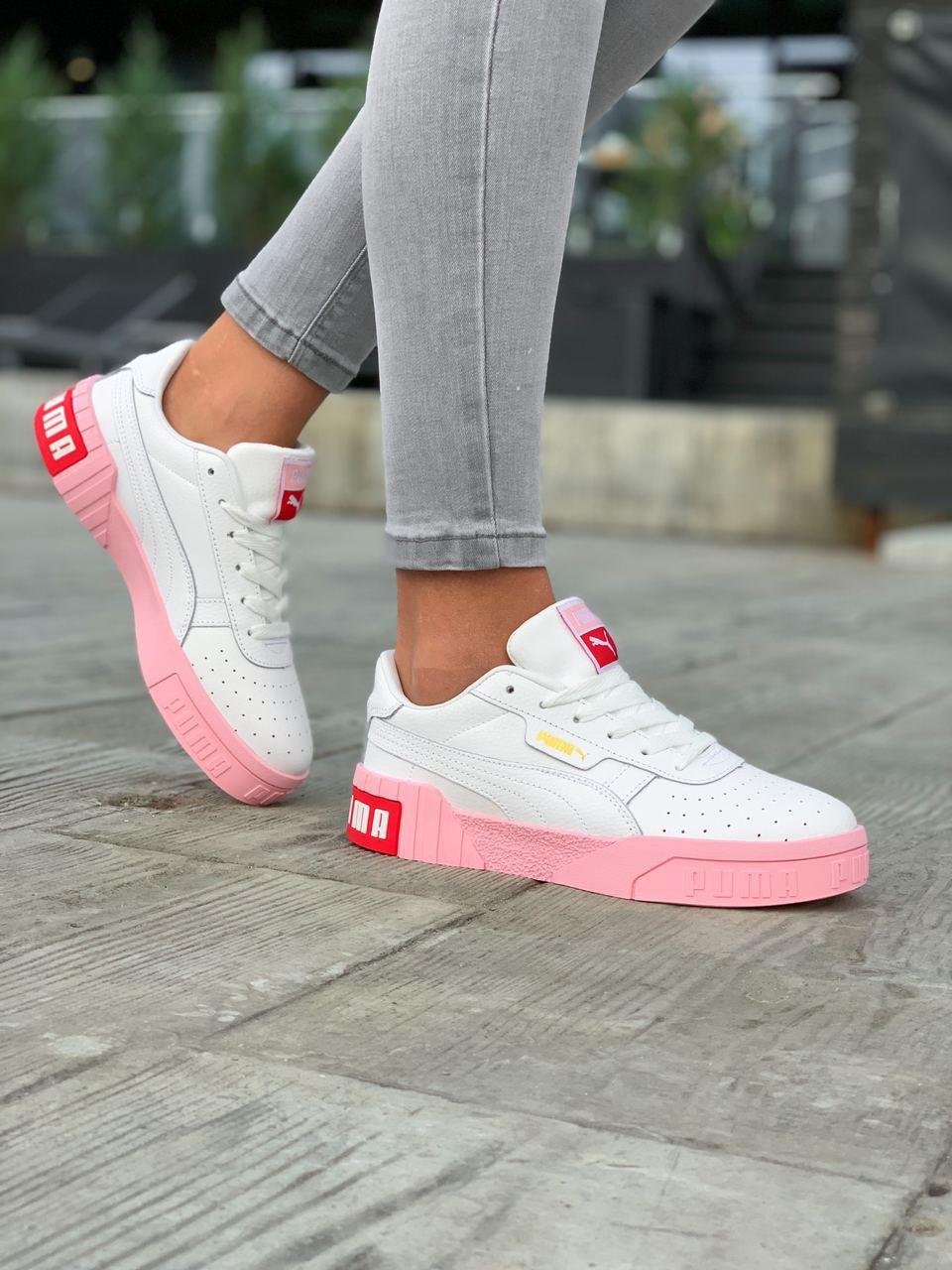 Puma Cali Basket White Pink 1