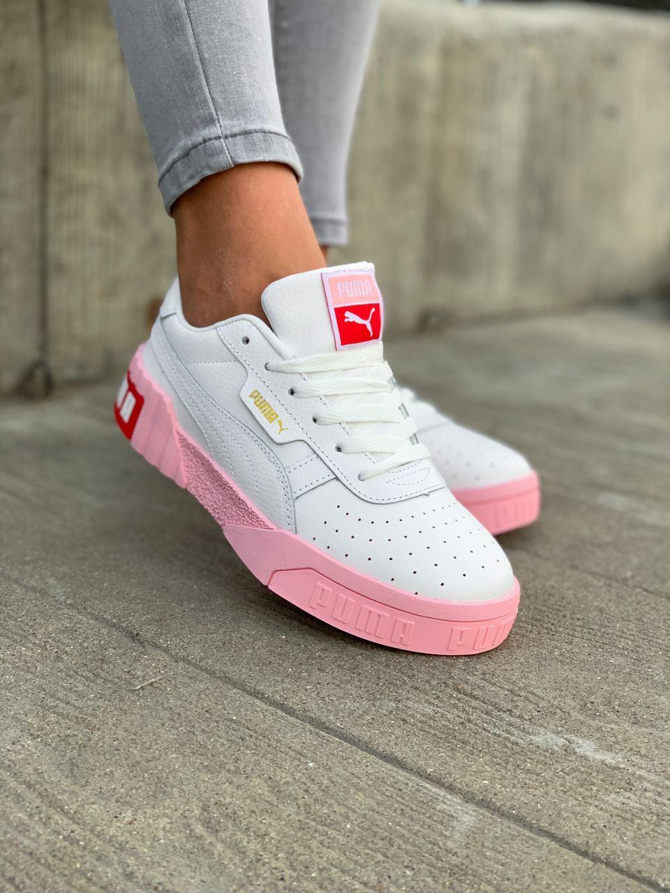 Puma Cali Basket White Pink 1