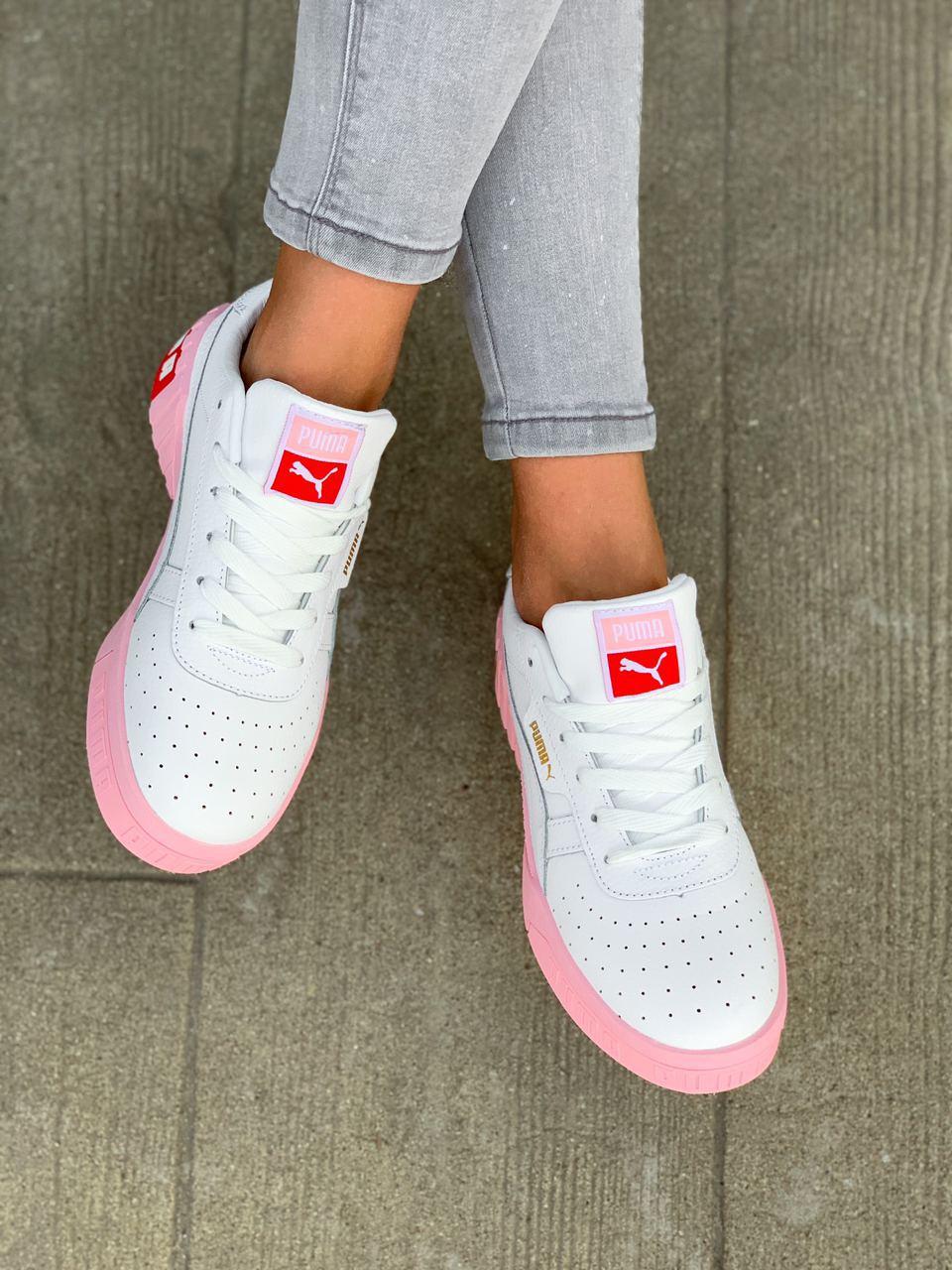 Puma Cali Basket White Pink 1
