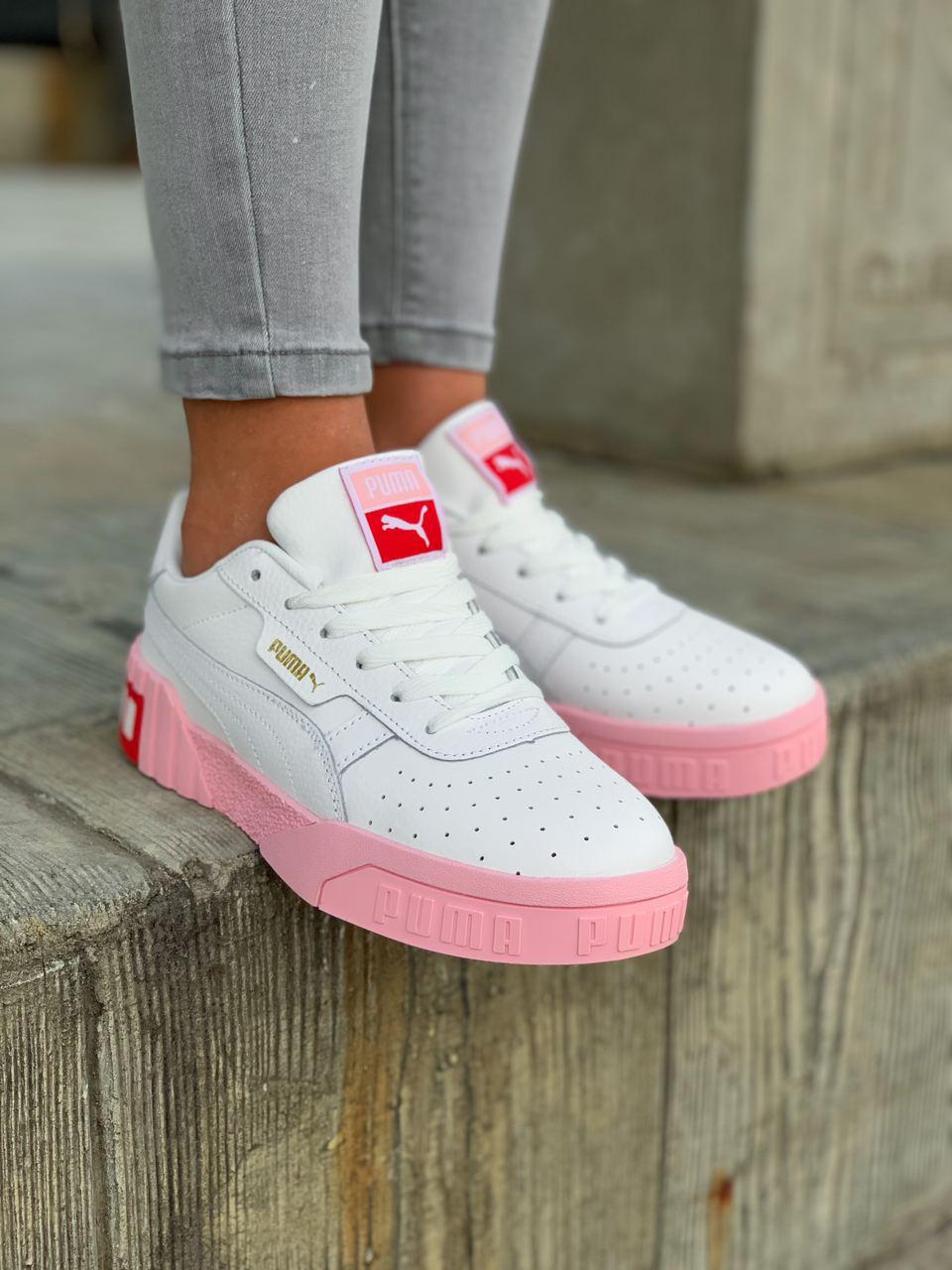 Puma Cali Basket White Pink 1
