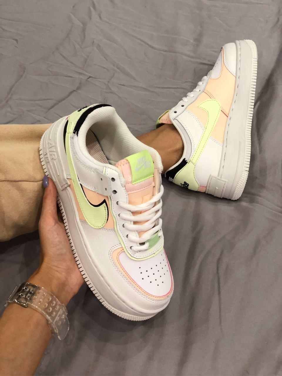 Nike Air Force 1 SHADOW White Green Peach