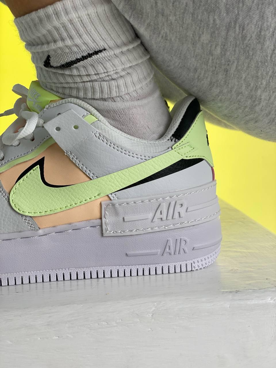 Nike Air Force 1 SHADOW White Green Peach