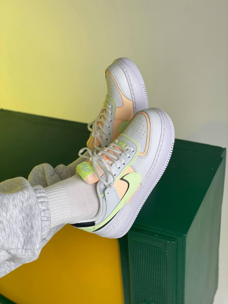 Nike Air Force 1 SHADOW White Green Peach