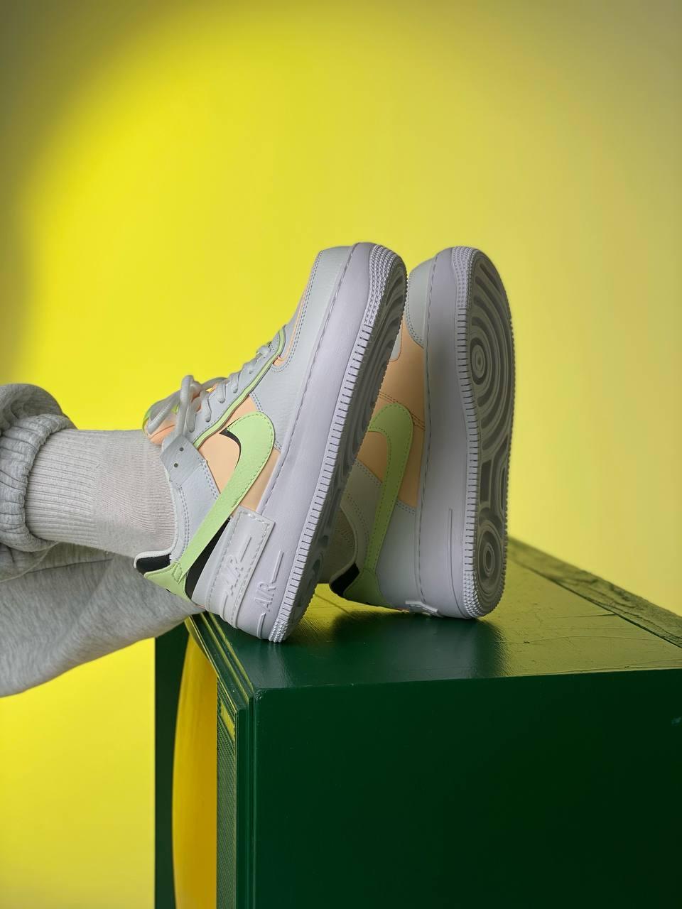 Nike Air Force 1 SHADOW White Green Peach