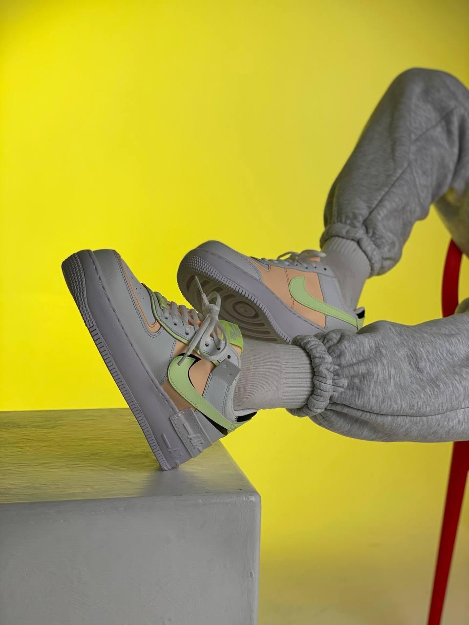 Nike Air Force 1 SHADOW White Green Peach