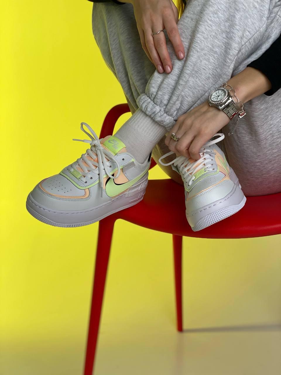 Nike Air Force 1 SHADOW White Green Peach