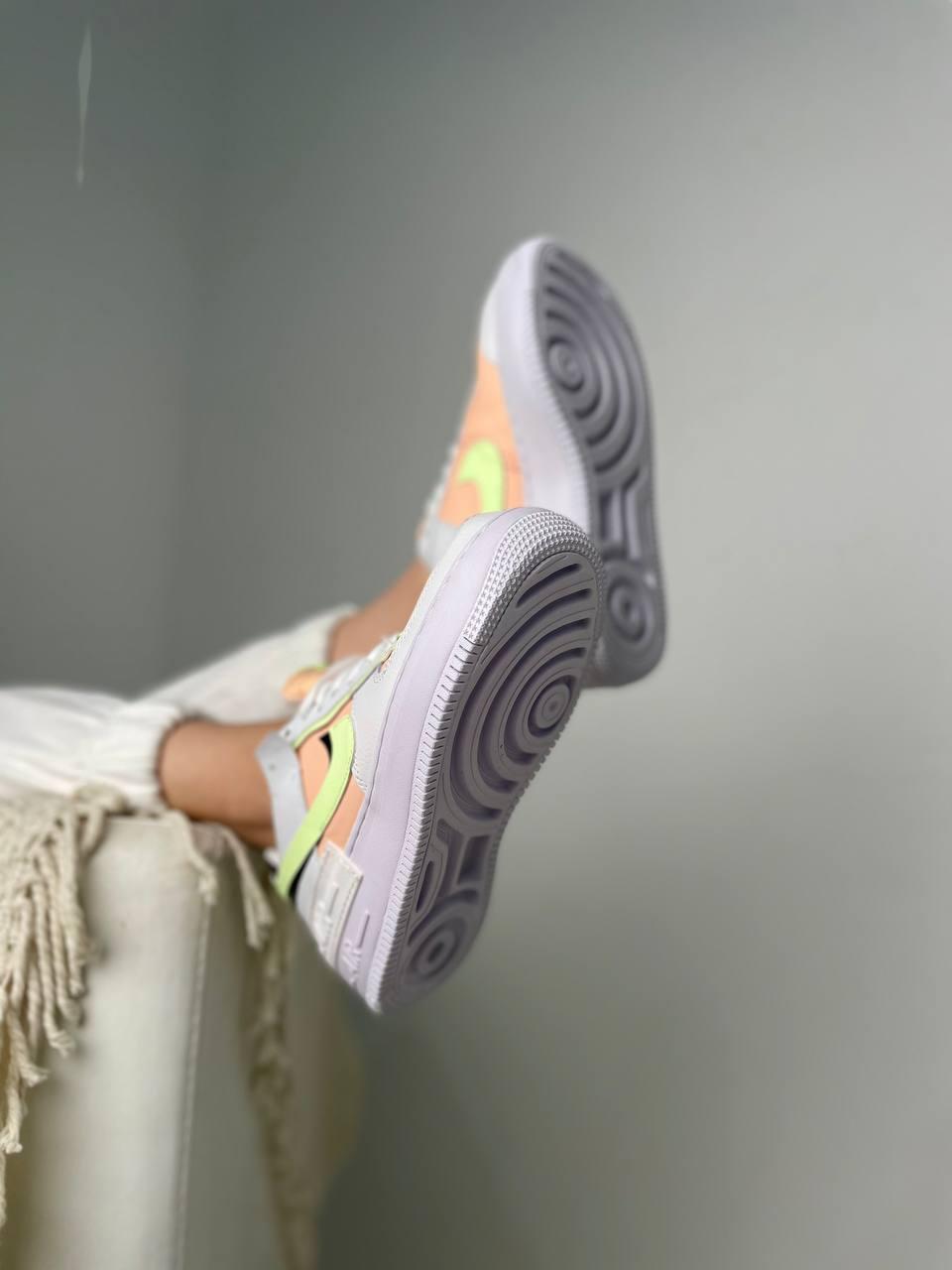 Nike Air Force 1 SHADOW White Green Peach