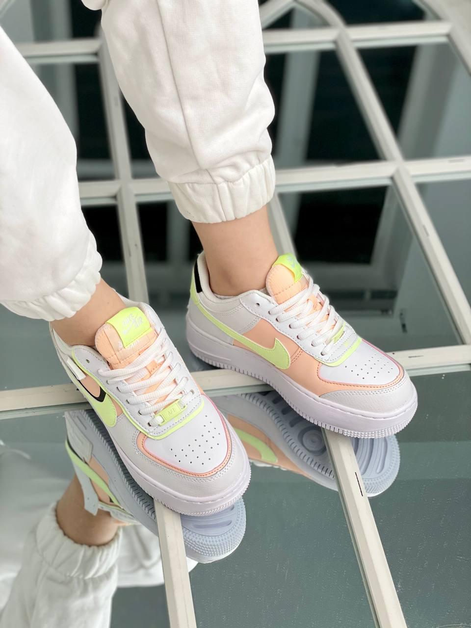 Nike Air Force 1 SHADOW White Green Peach