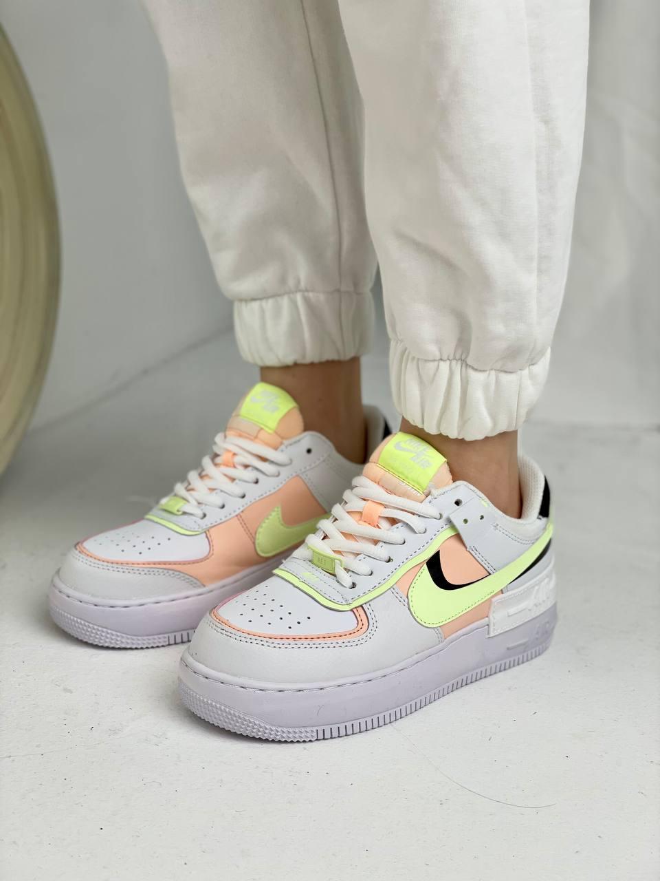 Nike Air Force 1 SHADOW White Green Peach