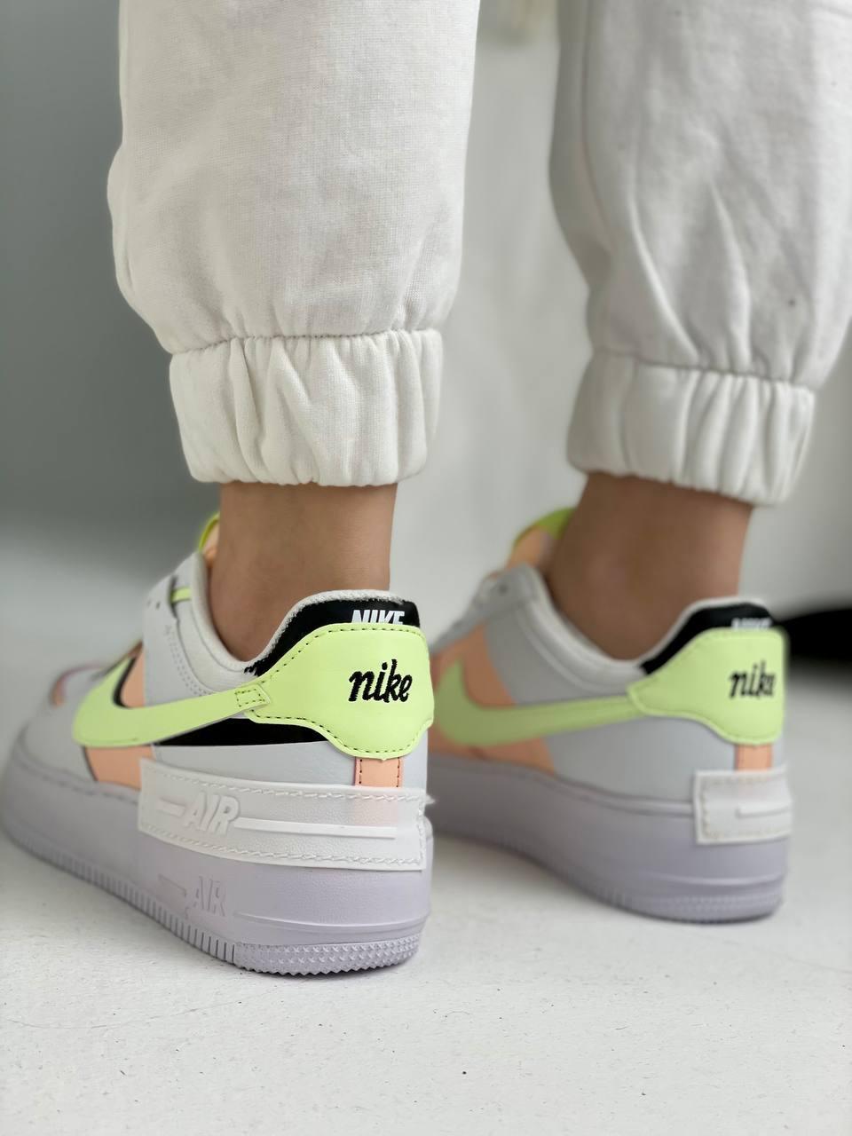 Nike Air Force 1 SHADOW White Green Peach