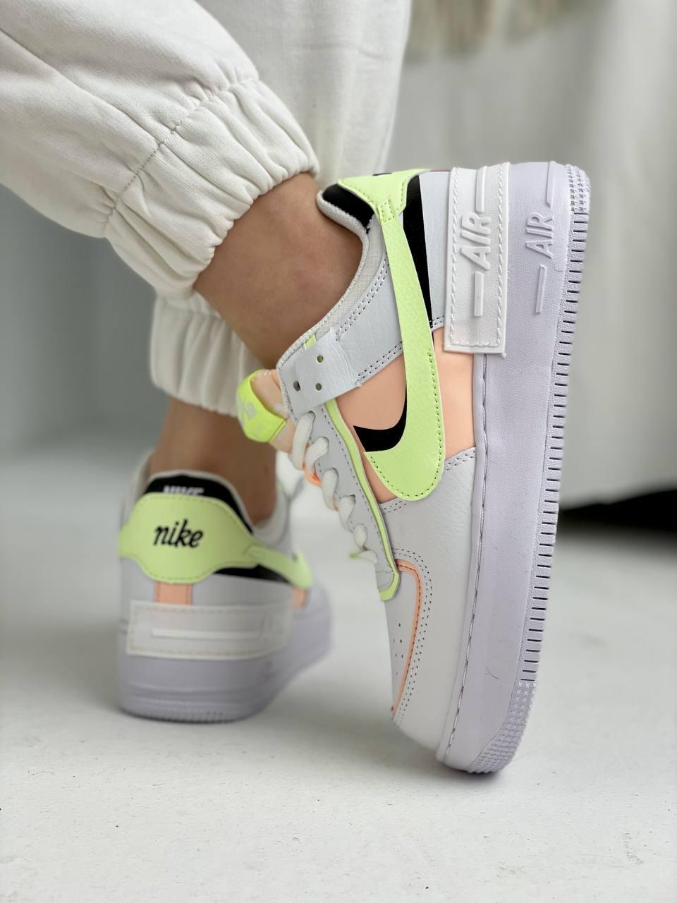 Nike Air Force 1 SHADOW White Green Peach