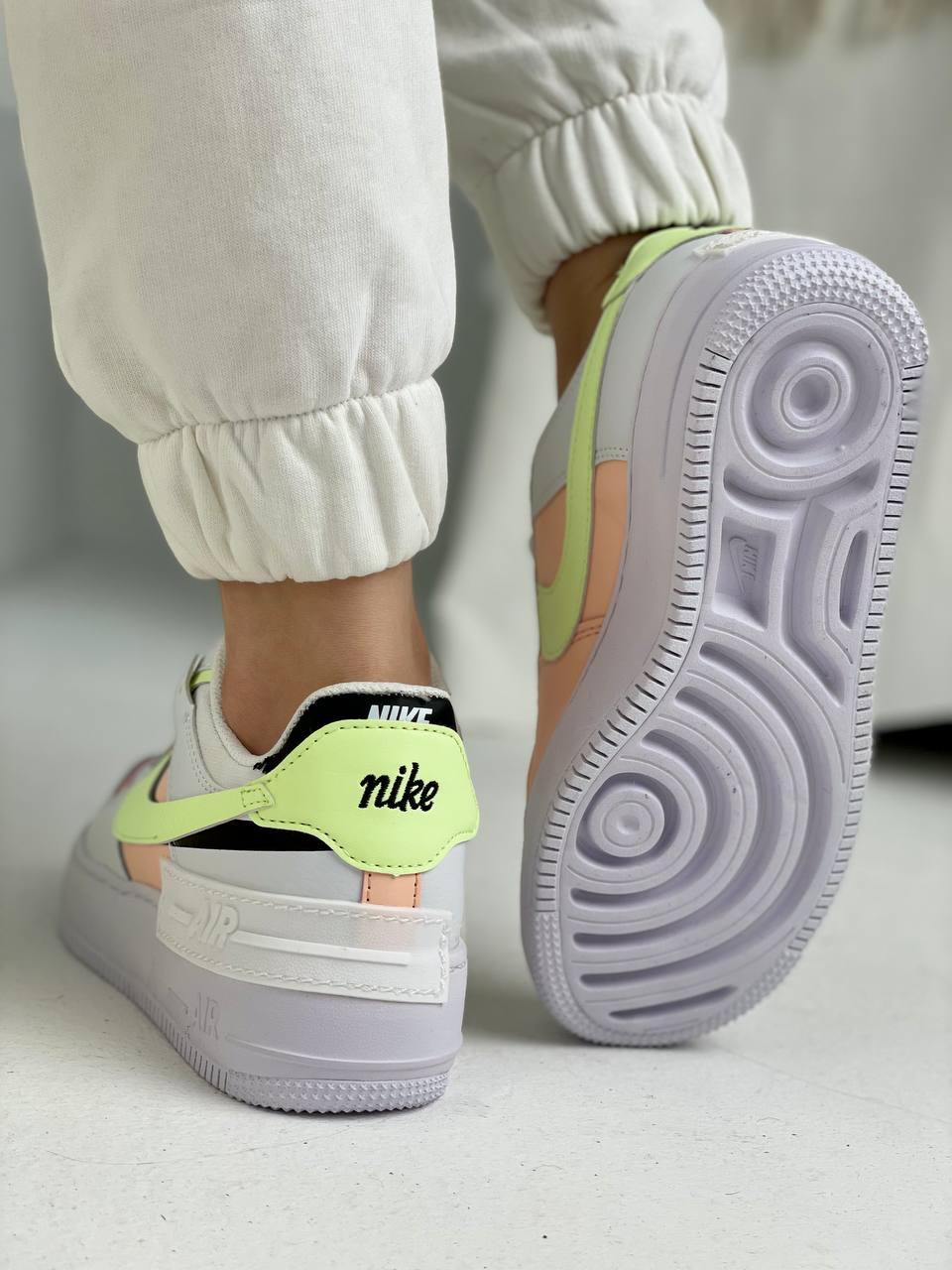Nike Air Force 1 SHADOW White Green Peach
