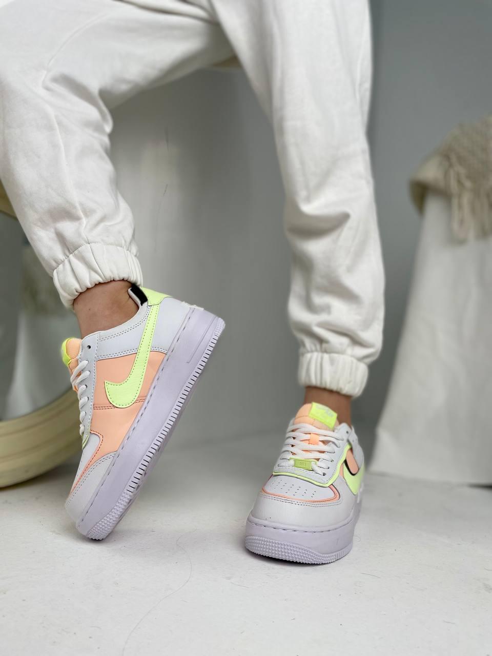 Nike Air Force 1 SHADOW White Green Peach