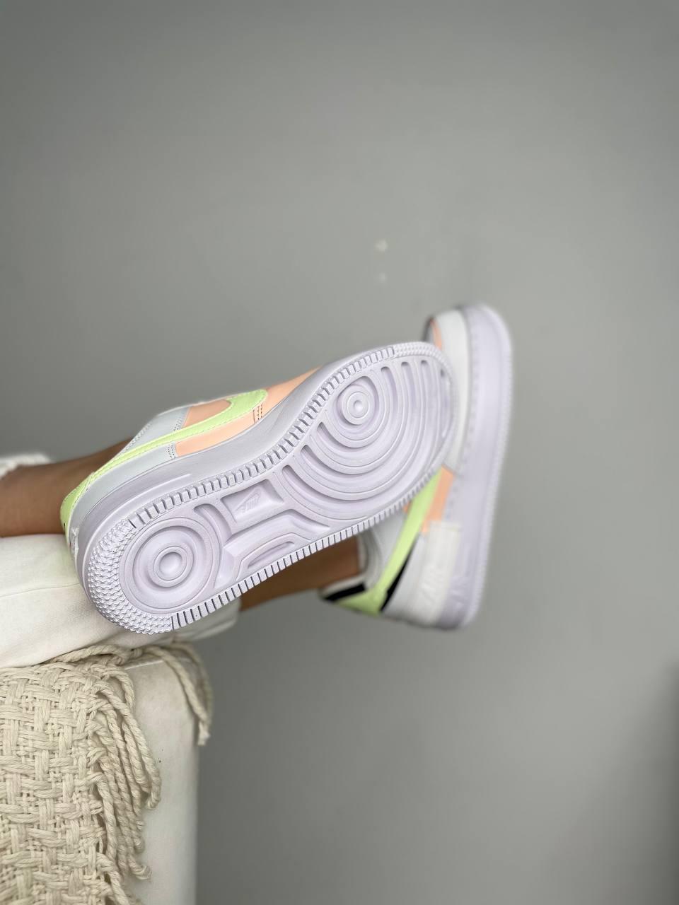Nike Air Force 1 SHADOW White Green Peach