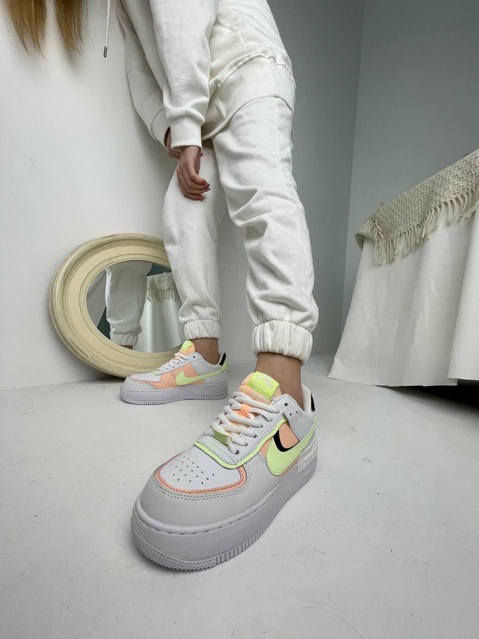 Nike Air Force 1 SHADOW White Green Peach