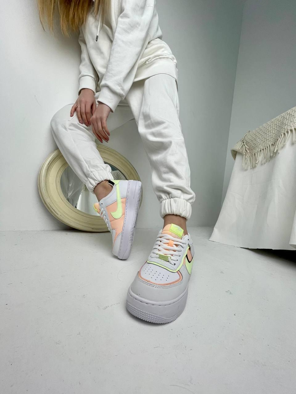 Nike Air Force 1 SHADOW White Green Peach