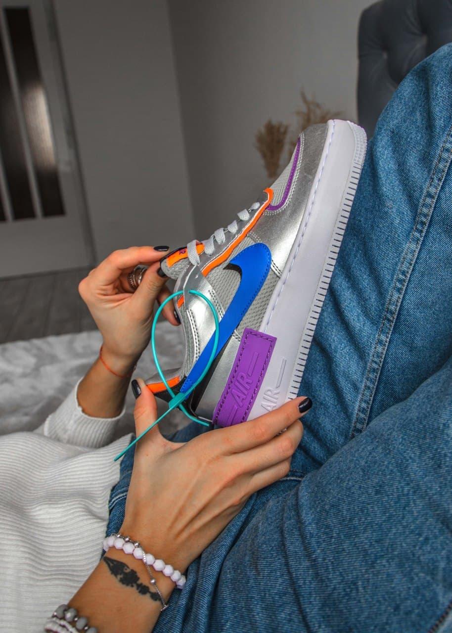 Nike Air Force 1 SHADOW Metallic Silver