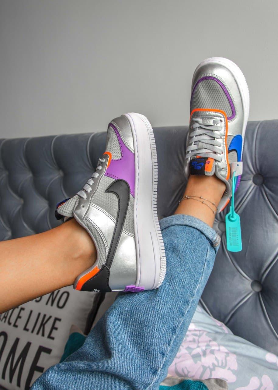 Nike Air Force 1 SHADOW Metallic Silver