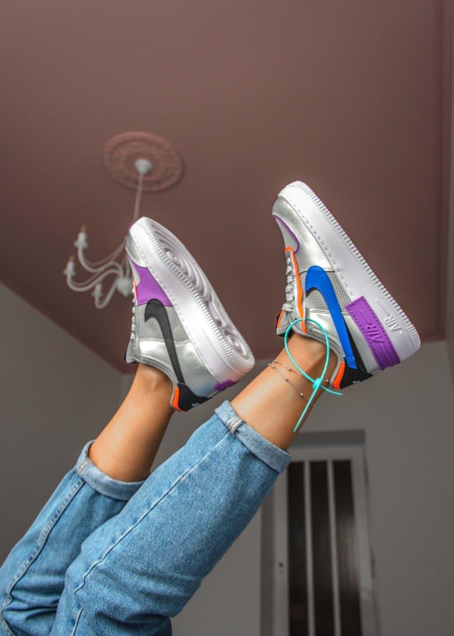 Nike Air Force 1 SHADOW Metallic Silver