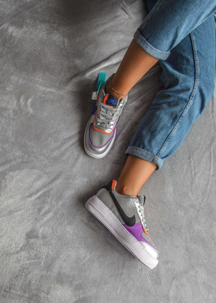 Nike Air Force 1 SHADOW Metallic Silver