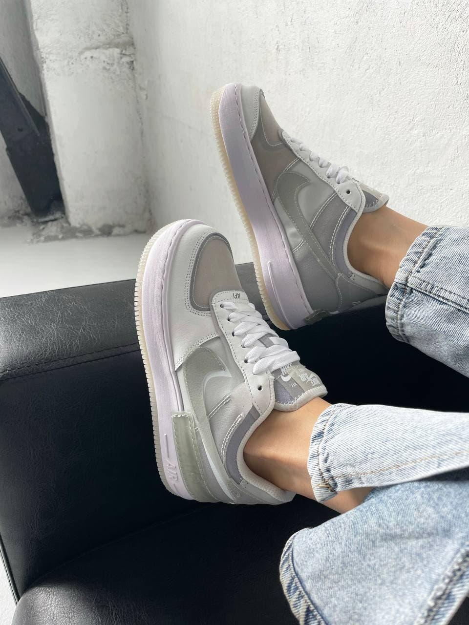 Nike Air Force 1 SHADOW White Grey