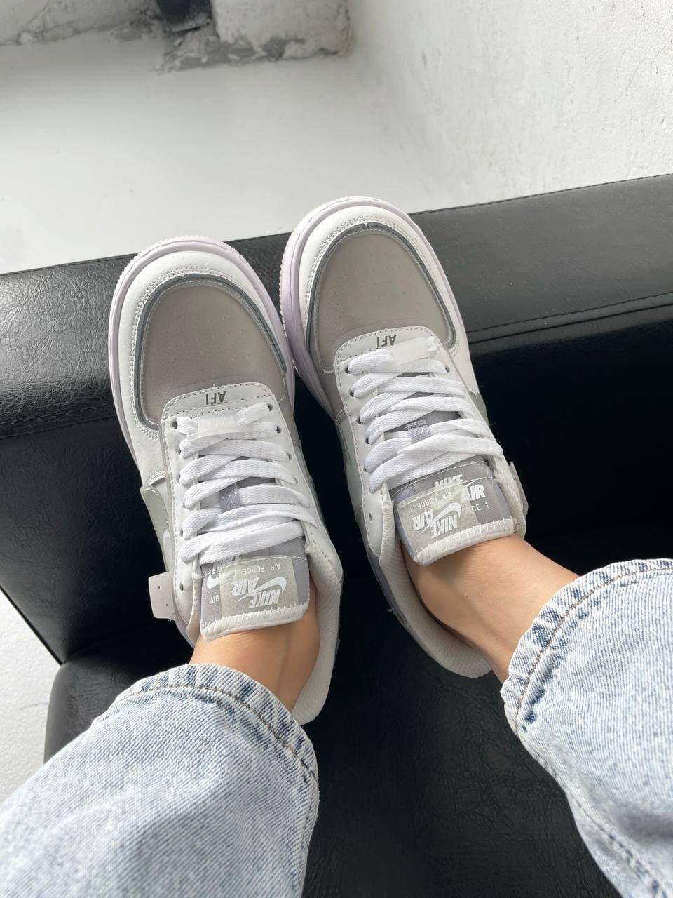 Nike Air Force 1 SHADOW White Grey