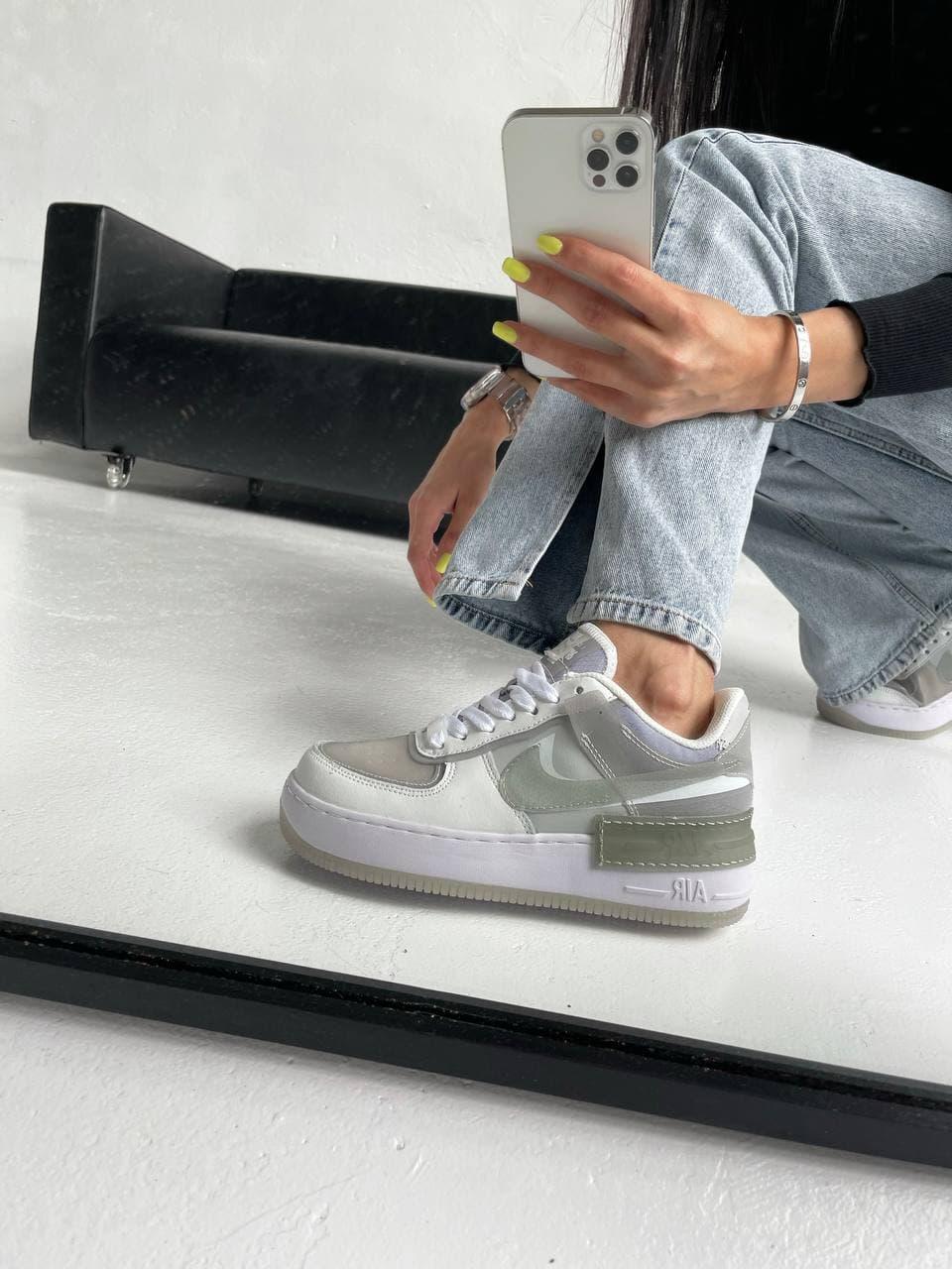 Nike Air Force 1 SHADOW White Grey