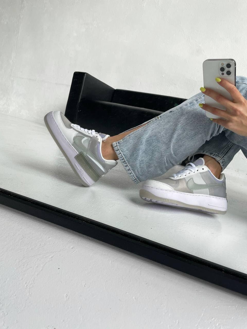 Nike Air Force 1 SHADOW White Grey