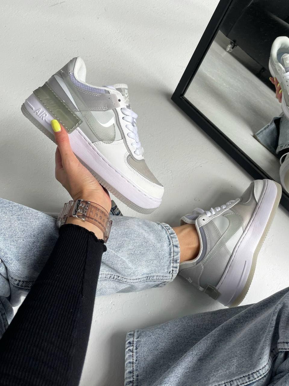 Nike Air Force 1 SHADOW White Grey