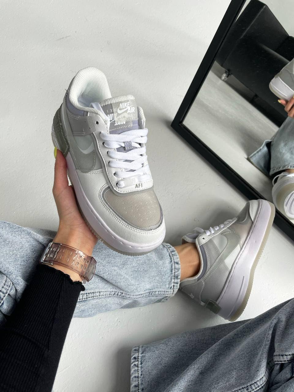 Nike Air Force 1 SHADOW White Grey