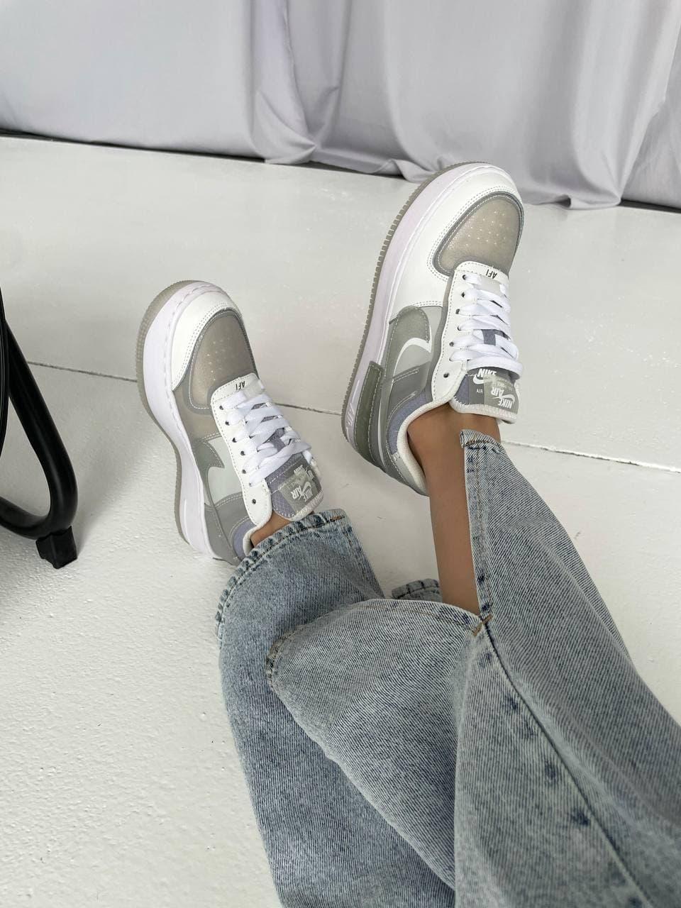 Nike Air Force 1 SHADOW White Grey