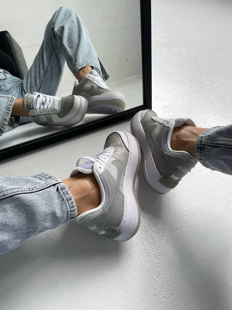 Nike Air Force 1 SHADOW White Grey