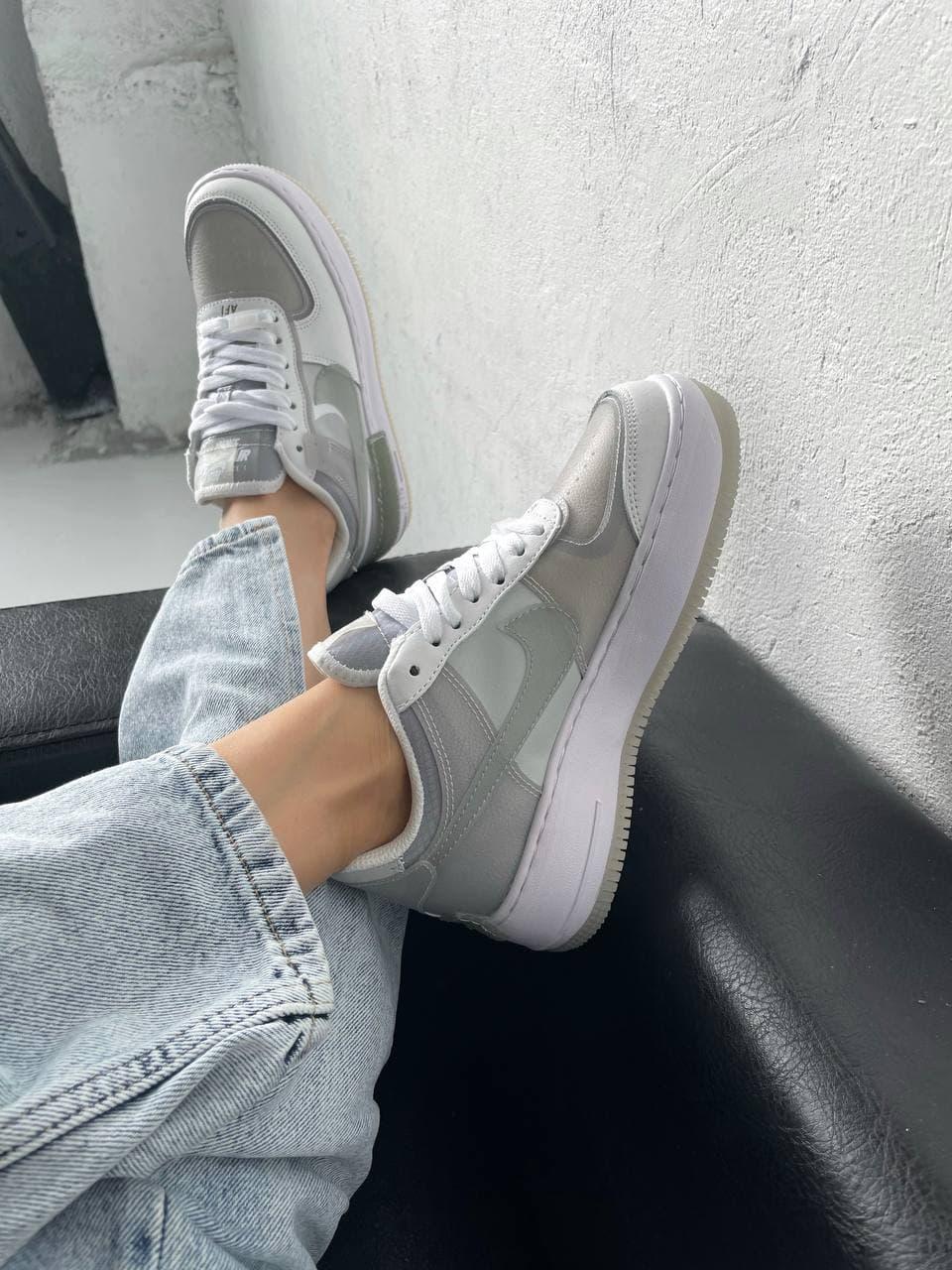Nike Air Force 1 SHADOW White Grey