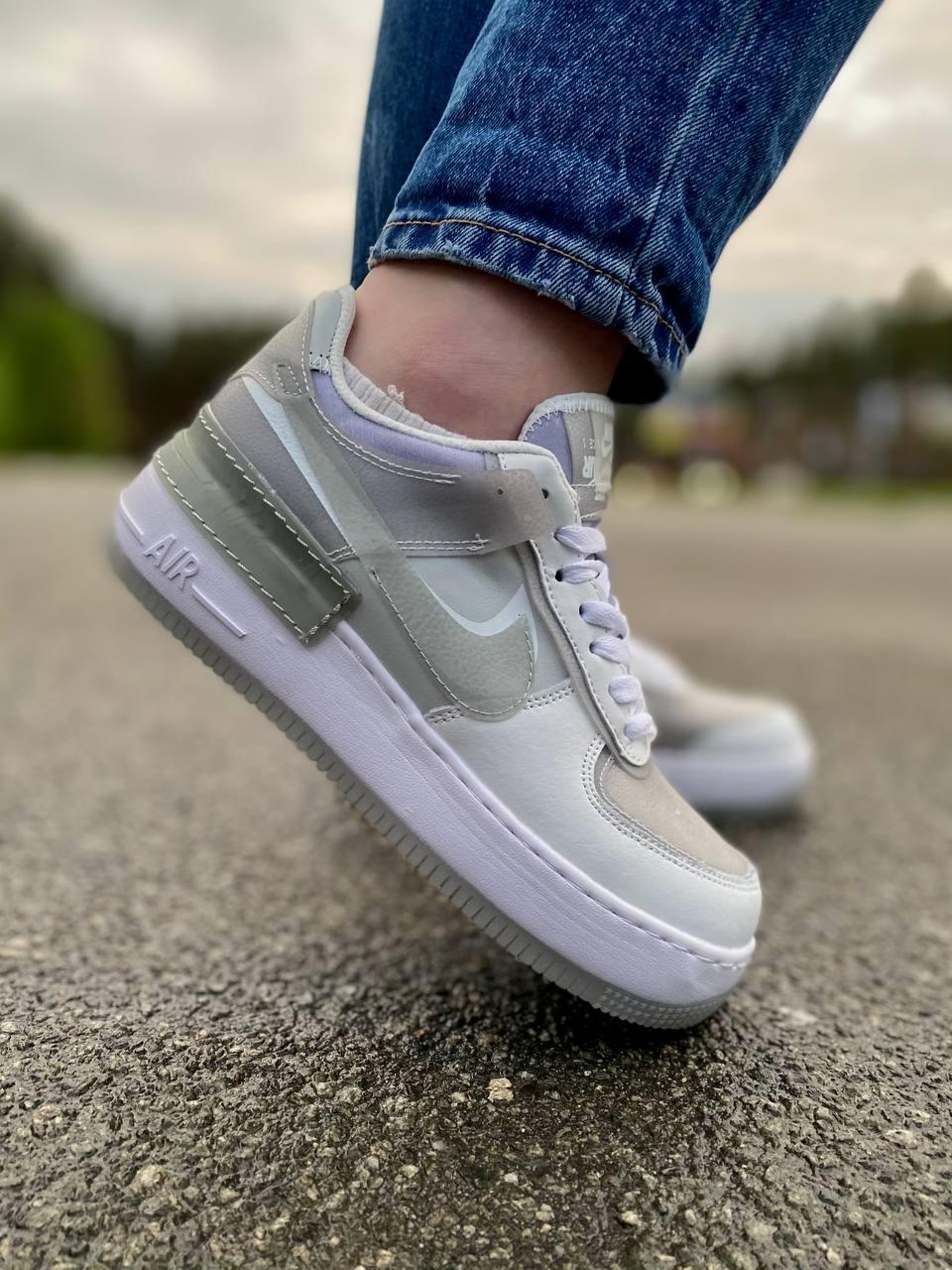 Nike Air Force 1 SHADOW White Grey