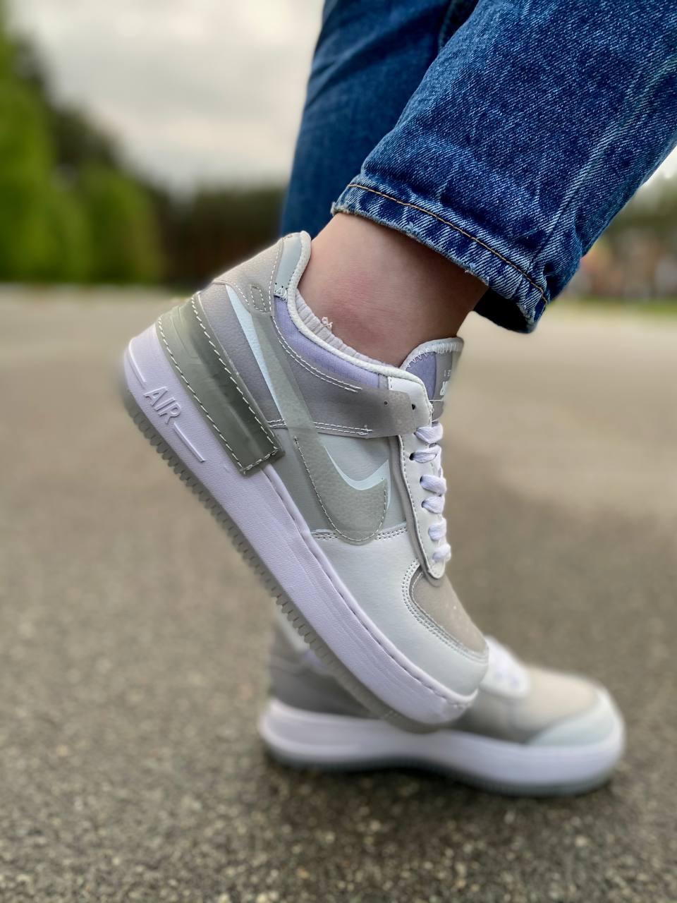 Nike Air Force 1 SHADOW White Grey