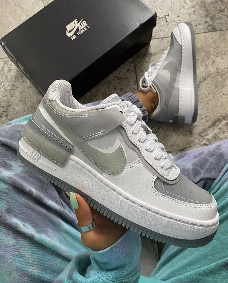Nike Air Force 1 SHADOW White Grey