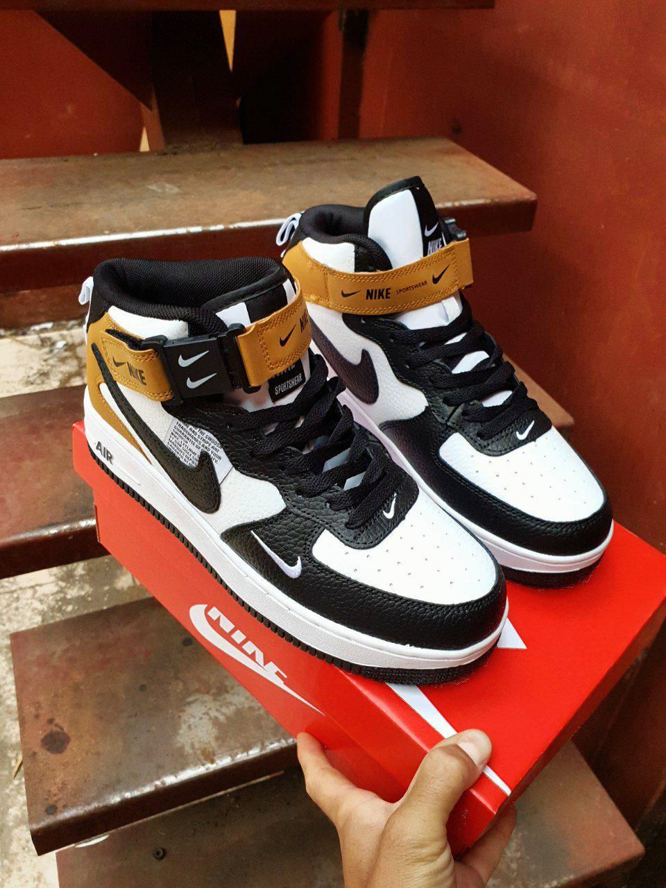 Nike Air force1 Mid lv8 utility Black Beige