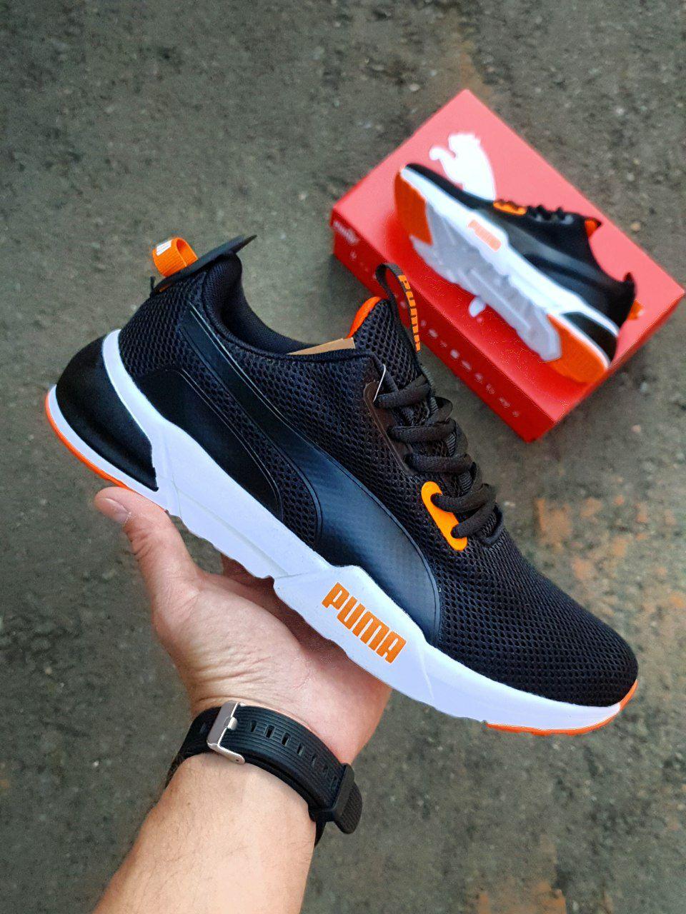 Puma Black White Orange