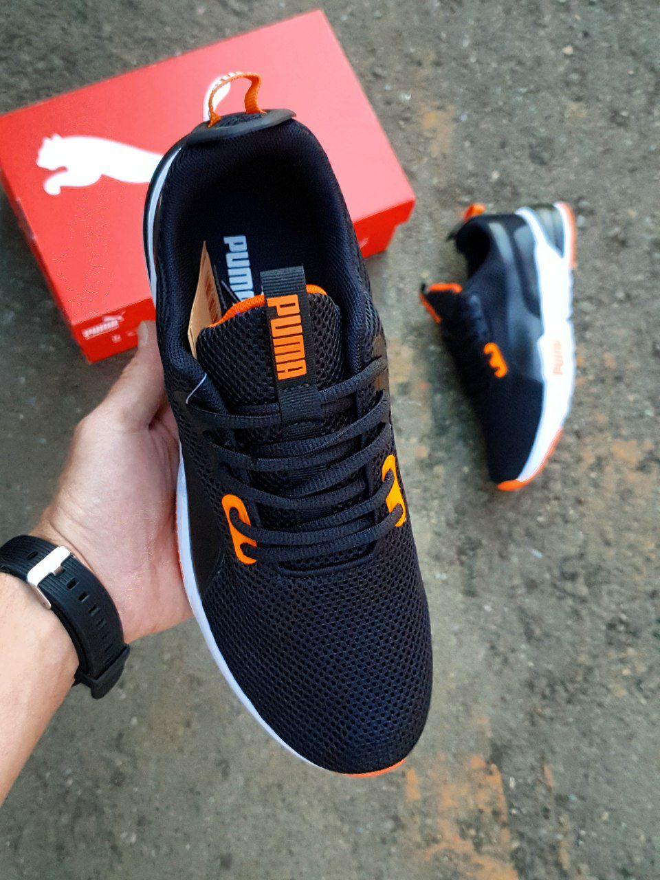 Puma Black White Orange