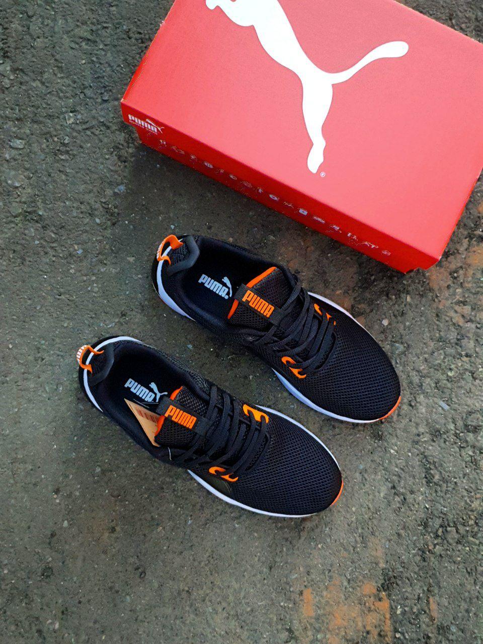 Puma Black White Orange