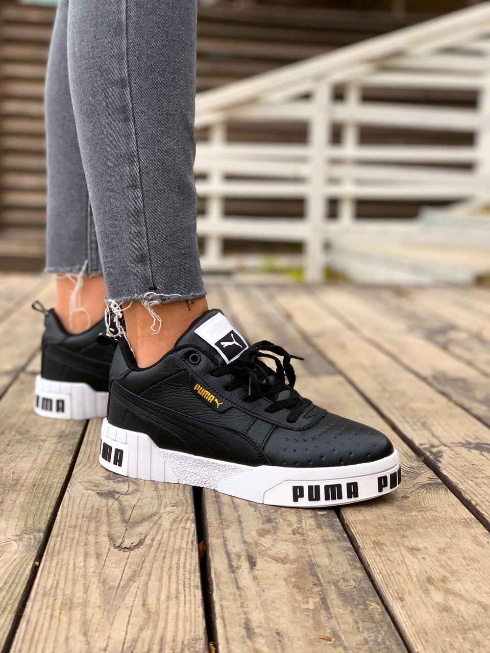 Puma Cali Black White FUR