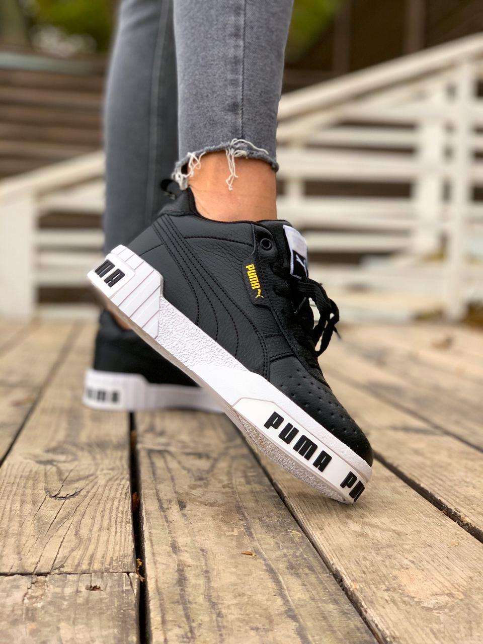 Puma Cali Black White FUR