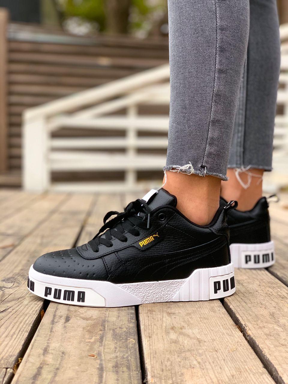 Puma Cali Black White FUR