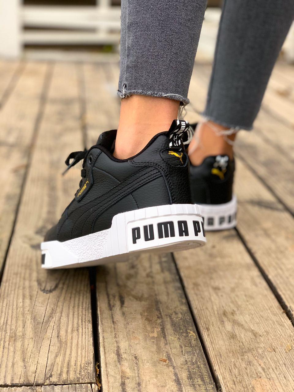 Puma Cali Black White FUR