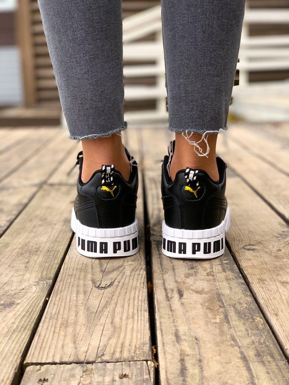 Puma Cali Black White FUR