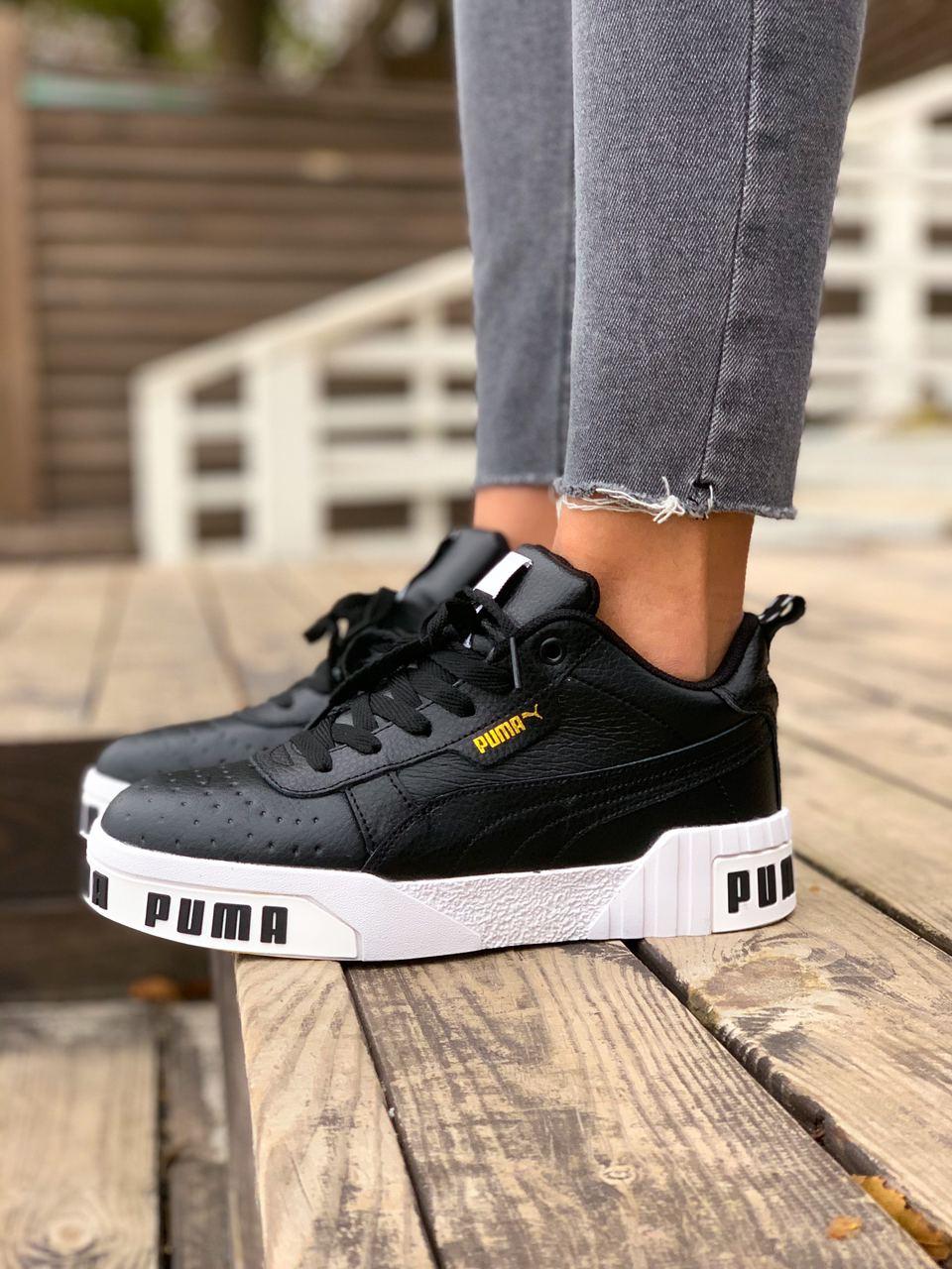 Puma Cali Black White FUR