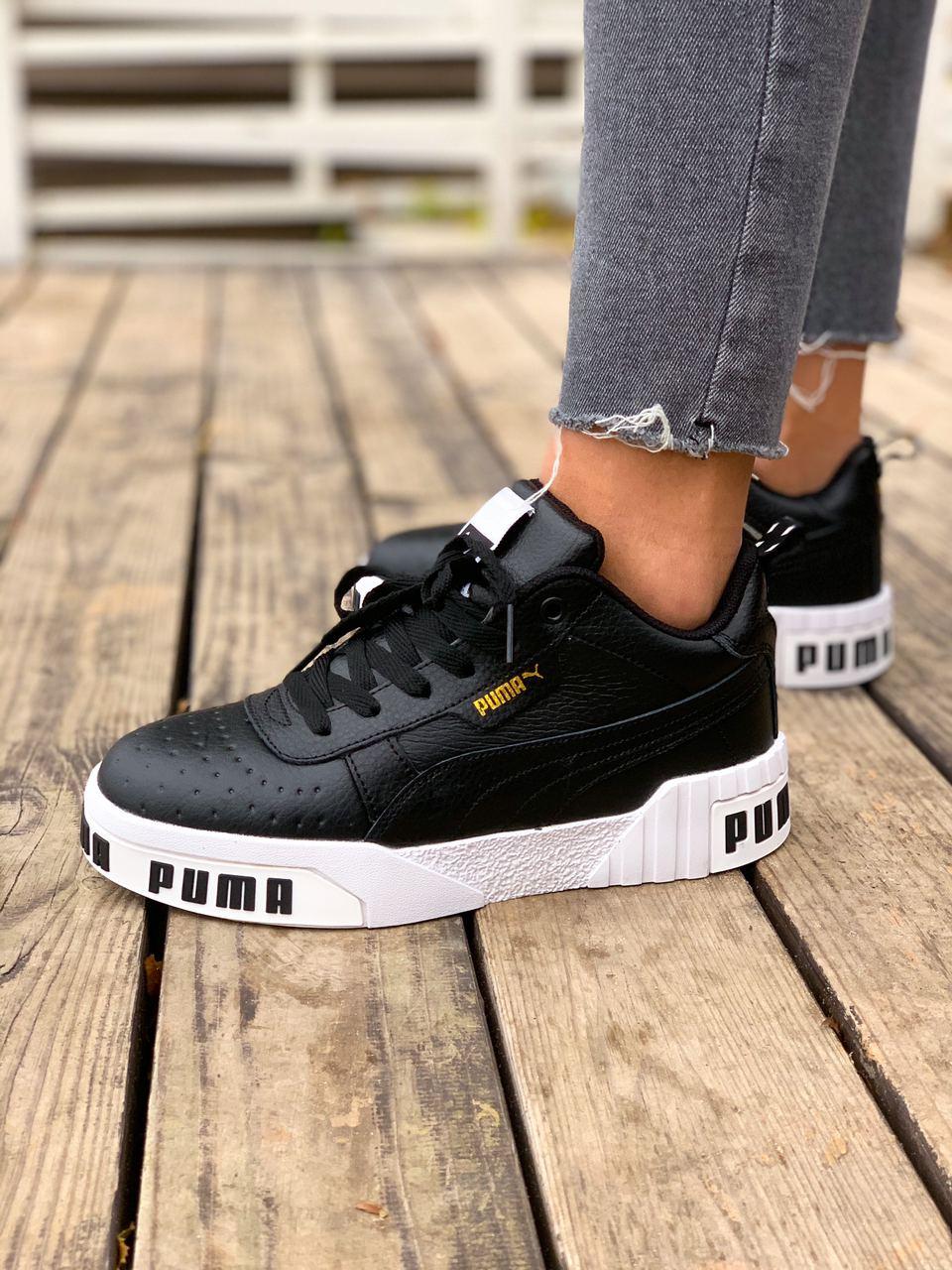 Puma Cali Black White FUR