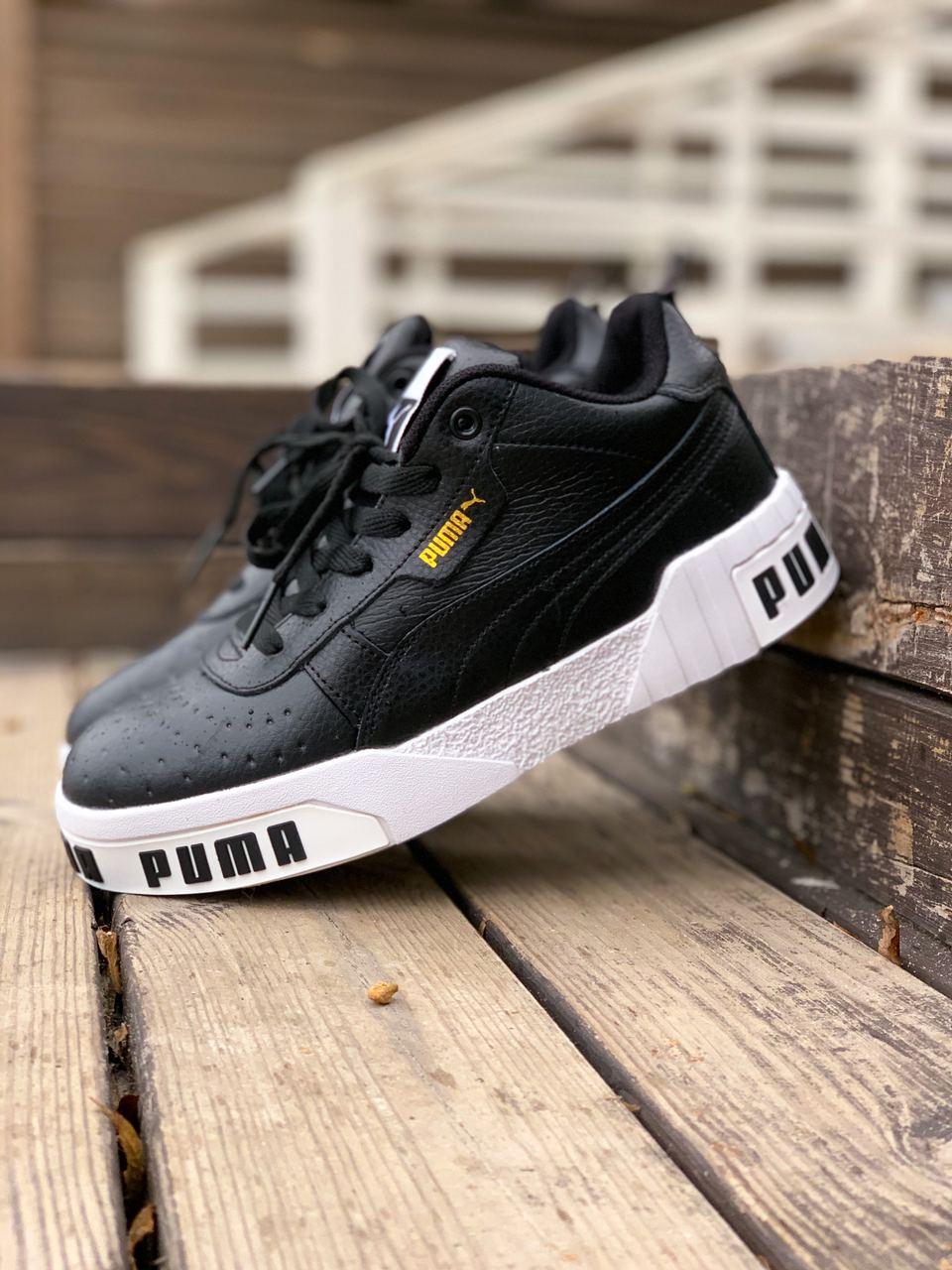 Puma Cali Black White FUR