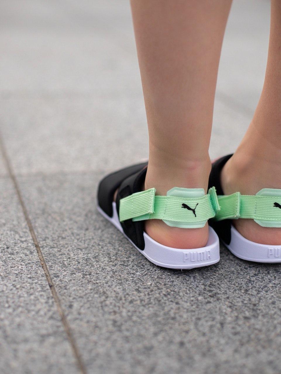 Puma Black White Green