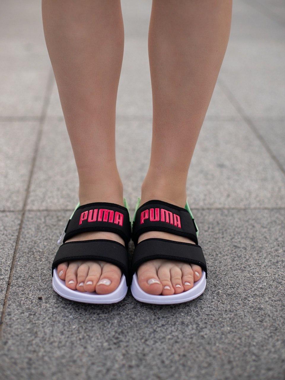 Puma Black White Green